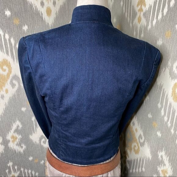 Ralph Lauren Indigo Blue Cropped Naval Officers Jacket - Picture 12 of 16